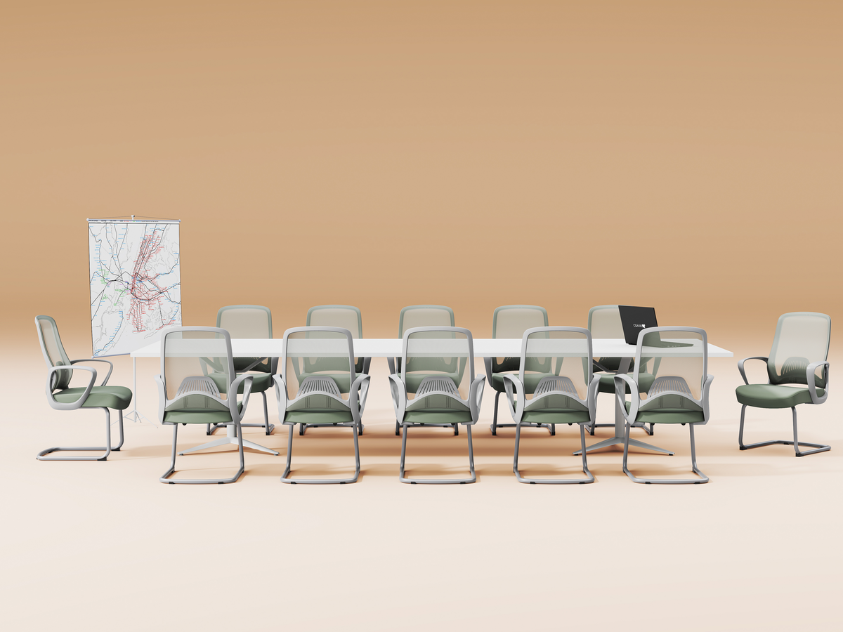 Ergonomic Conference Chair with Adjustable Lumbar Support D911-2