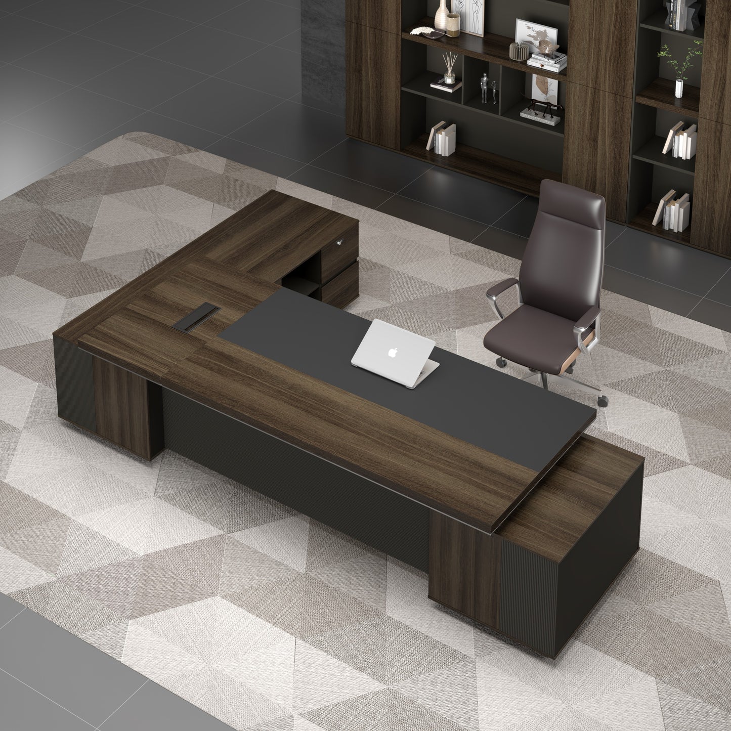 Modern Executive Desk with Storage JE-D0